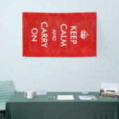 ヴィンテージカスタムKeep Calm and Carry Onカスタマイズ 横断幕 (トレードショー)