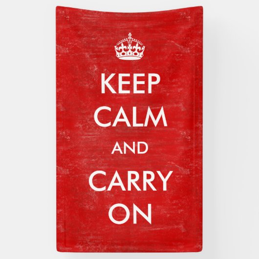ヴィンテージカスタムKeep Calm and Carry Onカスタマイズ 横断幕 (縦)