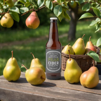 ヴィンテージカスタムPear Ciderラベルステッカー ビールラベル
