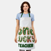 ヴィンテージカスタムSt patricks dayワンラッキー先生 エプロン (着用した状態)