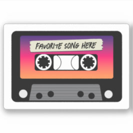 ヴィンテージカセカスタムットカットビニールシール シール