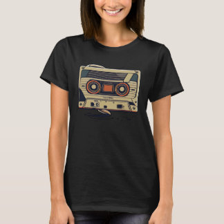 ヴィンテージカセットシンセサイザ酸アナログパーティーR Tシャツ