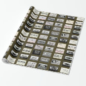 ヴィンテージカセットテープのミックステープ収集 ラッピングペーパー (アンロールド)