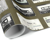 ヴィンテージカセットテープのミックステープ収集 ラッピングペーパー (ロールコーナー)