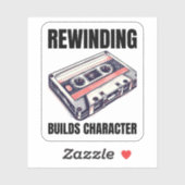 ヴィンテージカセットテープアート：巻き戻し80s シール (シート)