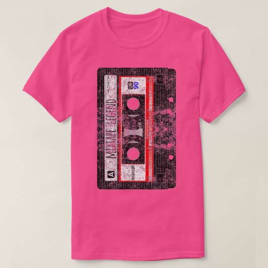 ヴィンテージカセットテープペンシル70年代80年代90年代の音楽 Tシャツ (デザイン正面)