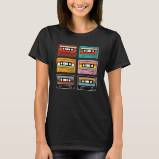 ヴィンテージカセットテープレトロ80s 90sミュージックミステープ tシャツ