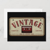 ヴィンテージカセットテープ限定版音楽愛好家 ポストカード (正面/裏面)