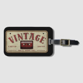 ヴィンテージカセットテープ限定版音楽愛好家 ラゲッジタグ (正面横)