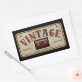 ヴィンテージカセットテープ限定版音楽愛好家 長方形シール (封筒)