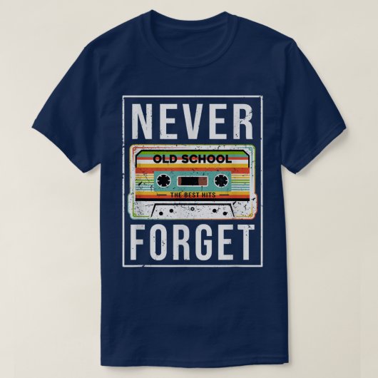 ヴィンテージカセットテープ集80年代90年代の音楽 Tシャツ (デザイン正面)