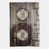 ヴィンテージカセットテープ キッチンタオル (縦)