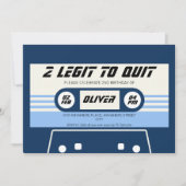 ヴィンテージカセットボーイの2歳の誕生日 招待状 (正面)