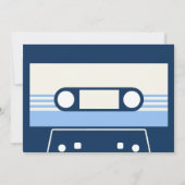 ヴィンテージカセットボーイの2歳の誕生日 招待状 (裏面)