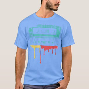 ヴィンテージカセットレトロ音楽ラップのヒップホップテープ製 Tシャツ