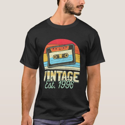ヴィンテージカセット設定1996年～25歳。 Tシャツ (正面)