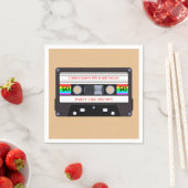 ヴィンテージカセット誕生日 スタンダードカクテルナプキン (インサイチュ)