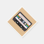 ヴィンテージカセット誕生日 スタンダードカクテルナプキン (角)