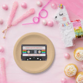 ヴィンテージカセット誕生日 ペーパープレート (パーティー)