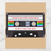 ヴィンテージカセット誕生日 ワインラベル (シングルラベル)