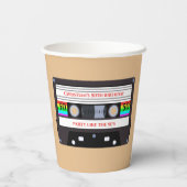 ヴィンテージカセット誕生日 紙コップ (裏面)