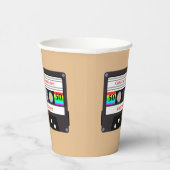 ヴィンテージカセット誕生日 紙コップ (右)