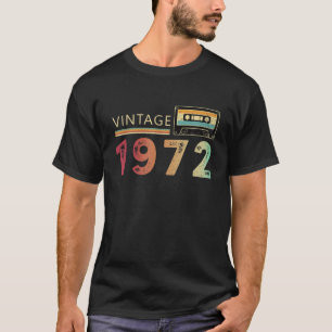 ヴィンテージカセット1972誕生日50歳 Tシャツ