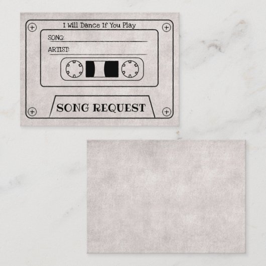 ヴィンテージカセ結婚ットの曲挿入 エンクロージャーカード (正面/裏面)