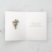 ヴィンテージカソリック花嫁フローラロザリオ&クロス カード (内部)