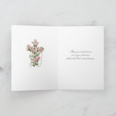 ヴィンテージカソリック花嫁フローラロザリオ&クロス カード (内部)