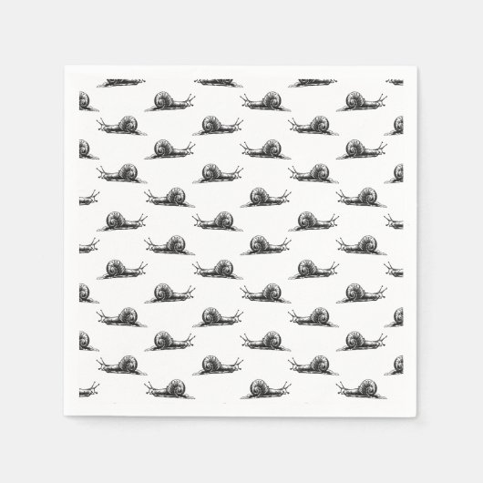 ヴィンテージカタツムリカスタムアート背景色 スタンダードカクテルナプキン (正面)