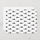 ヴィンテージカタツムリカスタムアート背景色 ポストカード (正面/裏面)