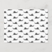 ヴィンテージカタツムリカスタムアート背景色 ポストカード (正面)