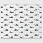 ヴィンテージカタツムリカスタムアート背景色 ラッピングペーパー (フラット)