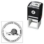 ヴィンテージカタツムリスケッチ名差出人住所 セルフインキングスタンプ (インサイチュ)