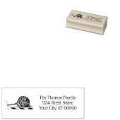 ヴィンテージカタツムリスケッチ名差出人住所 ラバースタンプ (押印)