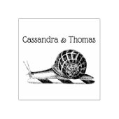 ヴィンテージカタツムリスケッチ名 ラバースタンプ (インプリント)