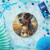 ヴィンテージカタホラレオパード絵画ドッグ ペーパープレート (パーティー)