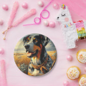 ヴィンテージカタホラレオパード絵画ドッグ ペーパープレート (パーティー)