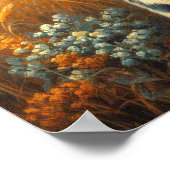 ヴィンテージカタホラレオパード絵画ドッグ ポスター (角)