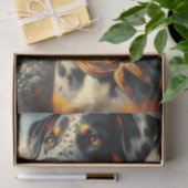 ヴィンテージカタホラレオパード絵画ドッグ 薄葉紙 (ギフト)