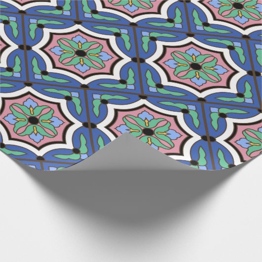 ヴィンテージカタリナ島タイル ラッピングペーパー (角)