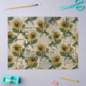 ヴィンテージカタログとひまわり切り離し 薄葉紙 (クラフト)