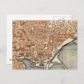 ヴィンテージカターニアの地図（1905年） ポストカード (正面/裏面)