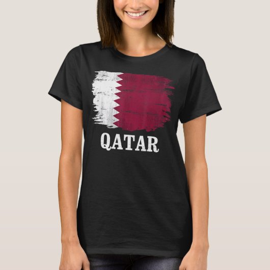 ヴィンテージカタール国旗 Tシャツ (正面)
