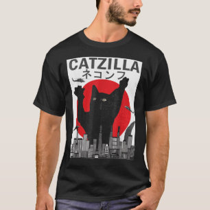 ヴィンテージカチ日本のラサンセットスタイルキャットキッテン Tシャツ