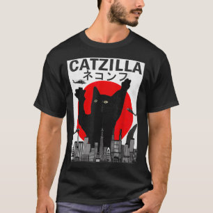 ヴィンテージカチ日本のラサンセットスタイルキャットキッテン Tシャツ