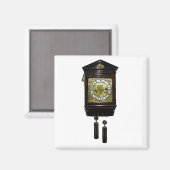 ヴィンテージカックークロックインクスケッチスケッチ マグネット (正面/裏面)