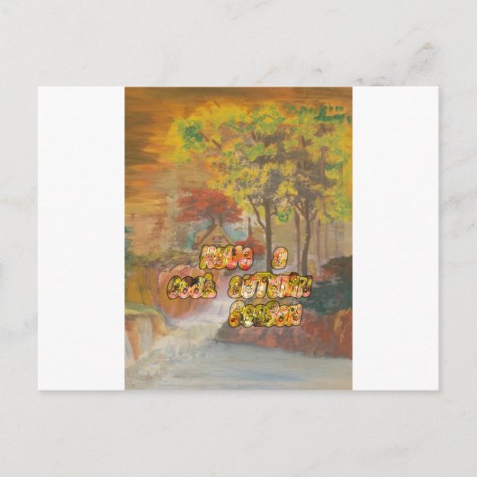 ヴィンテージカッコいいハクナマタタがオータムカッコいいシーソを持つ ポストカード (正面)