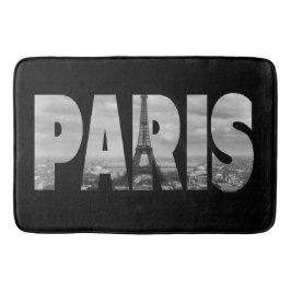 ヴィンテージカッコいいパリとエッフェルタワー バスマット